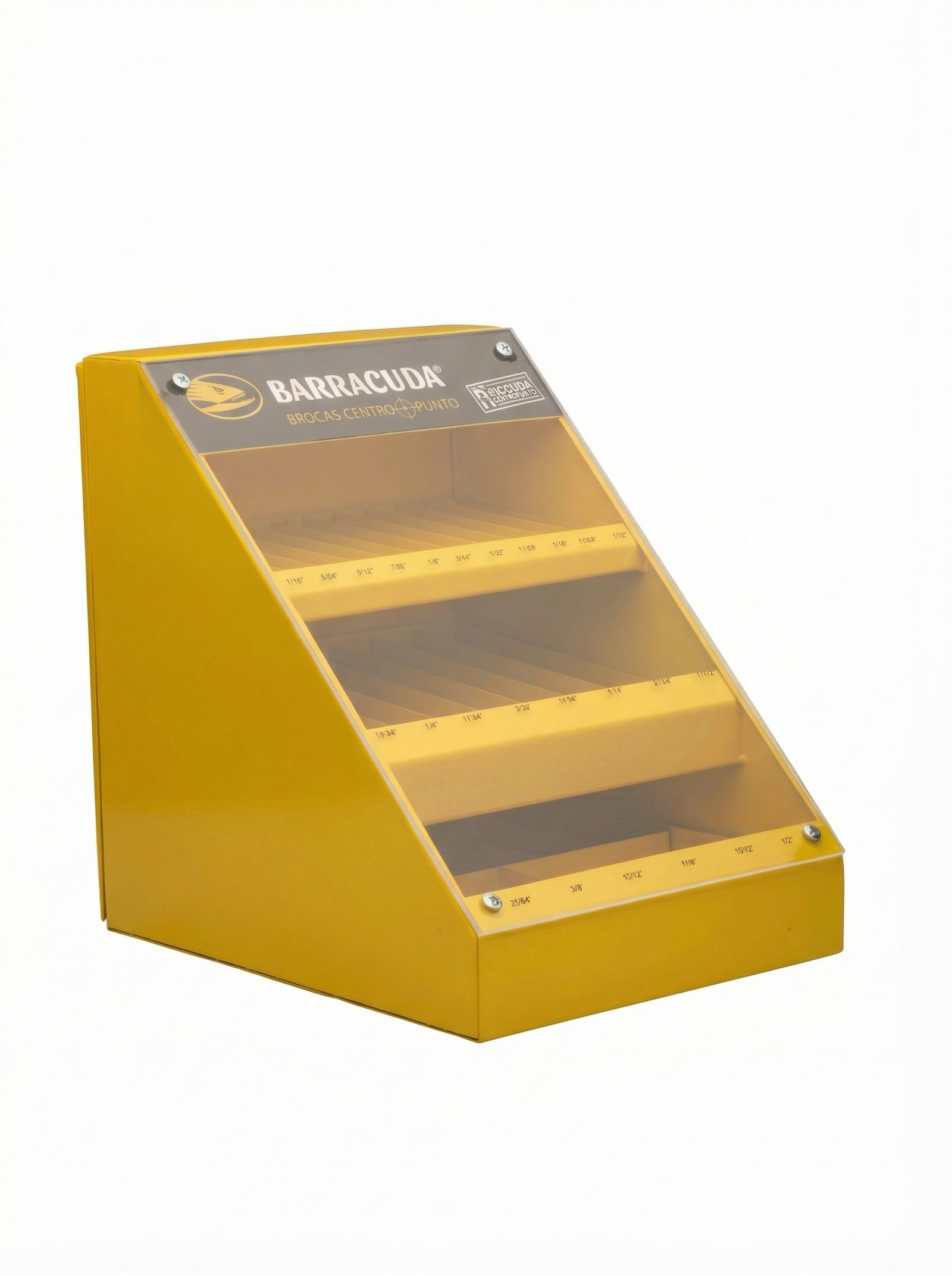 Exhibidor de Brocas Barracuda 13 Compartimientos (258 Unidades)
